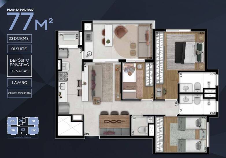 Apartamento à venda com 2 quartos, 65m² - Foto 4