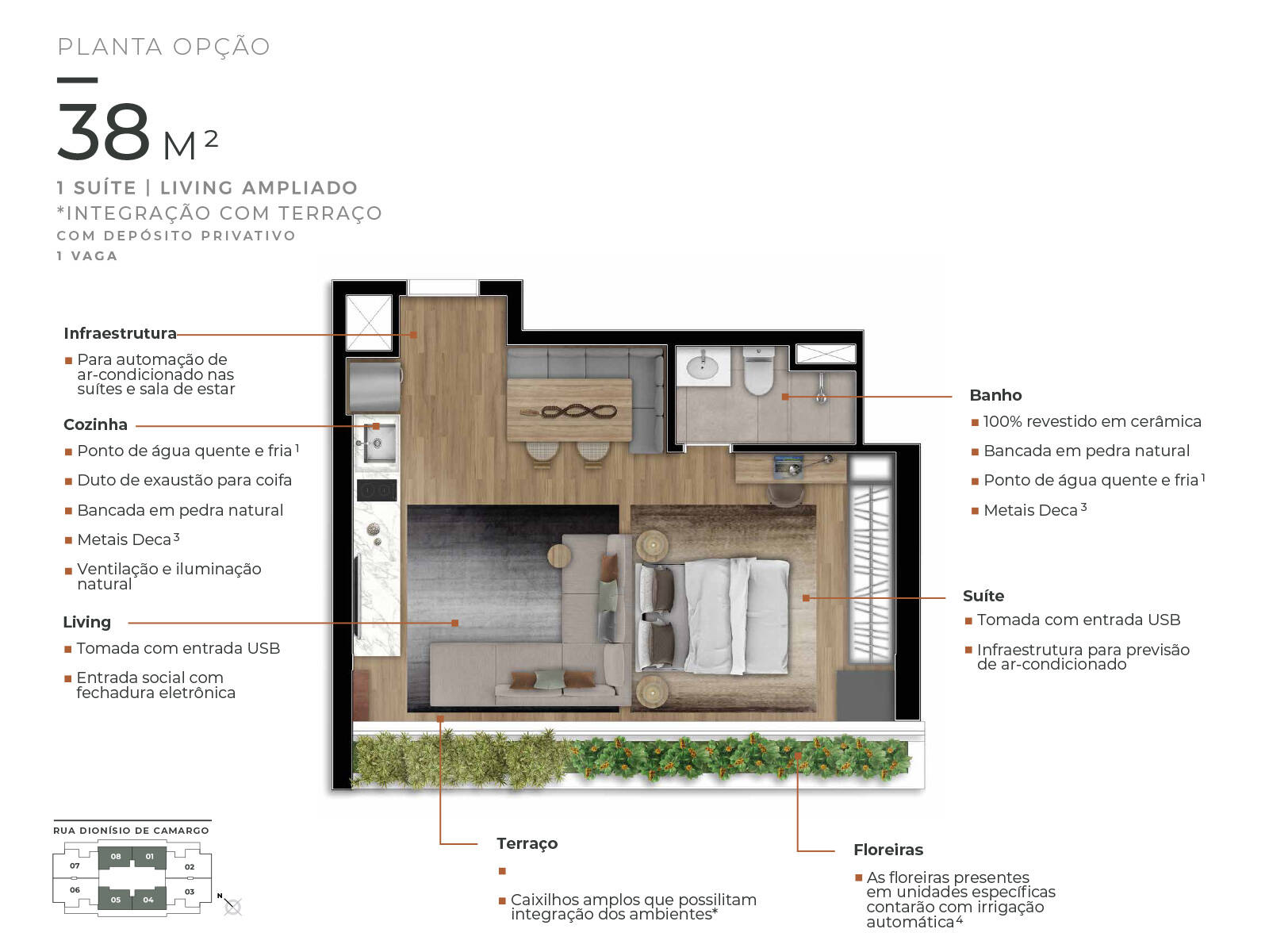 Apartamento à venda com 1 quarto, 37m² - Foto 6